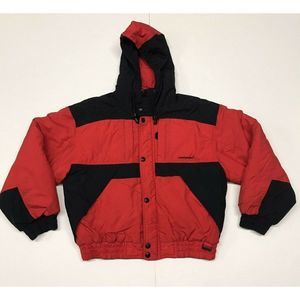 Edelweiss Black And Red Kids Youth Ski Snow Jacket Junior Size Large